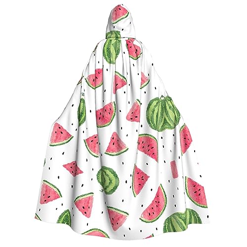 ZhanMg Wassermelonen-Umhang mit frischem Obst und Kapuze für Erwachsene, Cosplay, Weihnachtsumhang, Robe für Halloween, Ostern, Karneval, Partys, Maskerade von ZhanMg