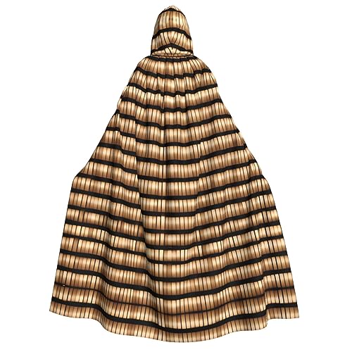 ZhanMg Wicker Woven Pattern Hooded Cloak for Adults - Cosplay Christmas Cape Robe for Halloween, Easter, Carnival, Parties, Masquerade von ZhanMg