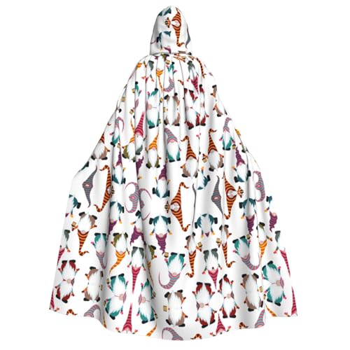 ZhanMg Xmas Funny Gnomes Hooded Cloak for Adults - Cosplay Christmas Cape Robe for Halloween, Easter, Carnival, Parties, Masquerade von ZhanMg