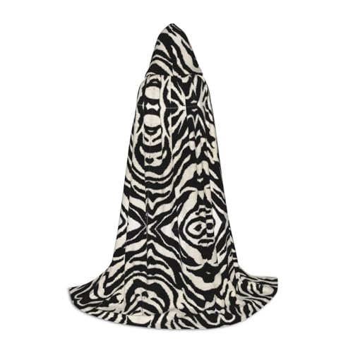 ZhanMg Zebra Animal Hooded Cloak - Rollenspiel Kostüm Cosplay - Vielseitig Weihnachten Halloween Ostern Party Umhang Robe von ZhanMg