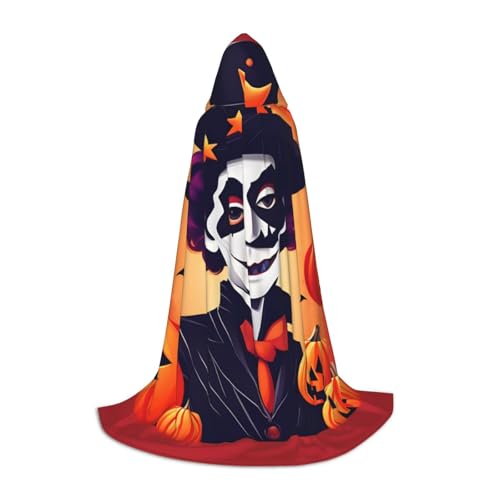 Zhangm Happy Halloween Unisex Kapuzenumhang - Perfekt für Rollenspiele Kostüm Cosplay Weihnachten Umhang Robe Halloween Ostern Karneval von Zhangm