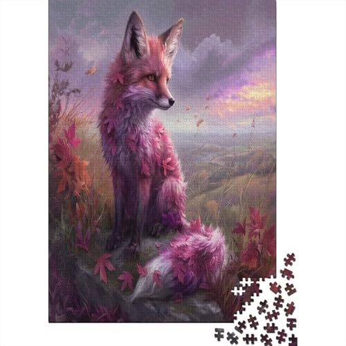 Fuchs 1000 Stück Puzzles Für Erwachsene Teenager Stress Abbauen Familien-Puzzlespiel Mit Poster in 1000-teiliges Puzzle Kinder Lernspiel Spielzeug Geschenk Puzzel 1000pcs (75x50cm) von Zhangmyxsh