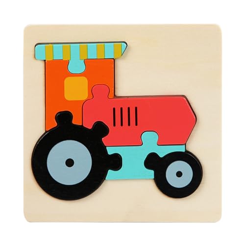 Zhangpu Fahrzeugpuzzles aus Holz Babys, Montessori-Lernspielzeug, Interaktive Geschenke Kleinkinder, Bauspiele Jungen und Mädchen Im Alter von 1, 2, 3 Jahren von Zhangpu