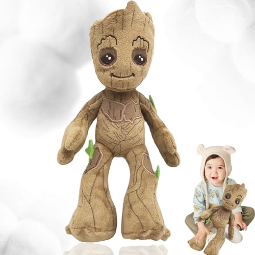 Groot Kuscheltier, 30cm Groot Plüschtier, Süßes weiches Plüsch-Wurfkissen, Weiches Plüsch Spielzeug, Kinder Kuscheltier Puppe Dekor, Groot Baum Mann Plushie für Kinder Geburtstag Party Geschenk von Zhlearda