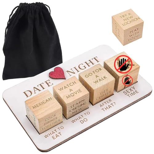 Zhlearda Date Night Würfel für Paare, Romantisches Paar-Würfel-Set, Date Ideen für Paare, Paarwürfel, Datum Nacht Ideen Action Entscheidung Würfel Spiel für Valentinstag, Jubiläum, Geburtstag ﻿ von Zhlearda