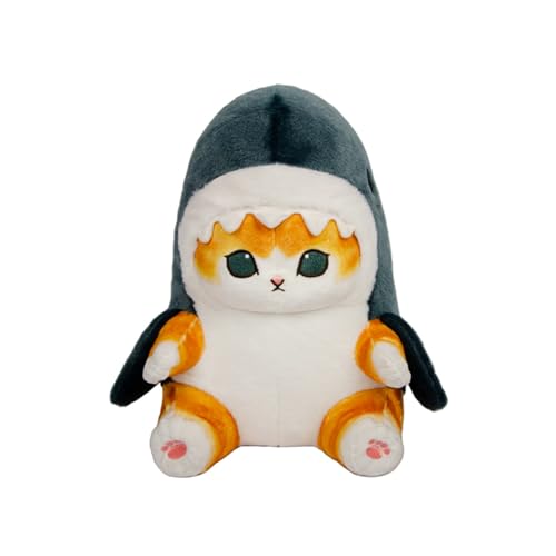 Zhlearda Hai Katze Plüschtier, 20cm Niedlicher Hai Katze Plüsch Spielzeug, Kuscheltier Shark Katze, Kawaii Katze Kuscheltier, Shark Katze Plüsch Spielzeug Geschenk für Kinder Mädchen Jungen von Zhlearda