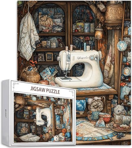 Puzzle 100 Teile Retro Puzzle Erwachsene, Groß Puzzelmatten, Holzpuzzle für Erwachsene und Kinder ab 12 Jahren Wooden Jigsaw Nähmaschine Geschicklichkeitsspiel für Die Ganze Familie, Geschenke D-632 Puzzle 100 Teile Retro Puzzle Erwachsene, Groß Puzzelmatten, Holzpuzzle für Erwachsene und Kinder ab 12 Jahren Wooden Jigsaw Nähmaschine Geschicklichkeitsspiel für Die Ganze Familie, Geschenke D-632 von Zhlpjecc
