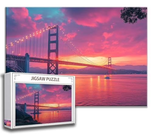 Architektur Puzzle 300 Teile Kinder, Jigsaw Puzzle Brooklyn Bridge Puzzle Erwachsene, Junge, Mädchen, Geschicklichkeitsspiel für Die Ganze Familie, Klassische Holzpuzzle für Wand Deko Wohnzimmer Y-9 von Zhngzoyn