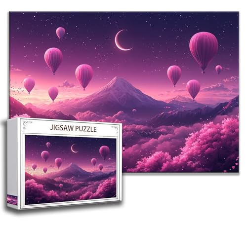 Ballon Puzzle 300 Teile Kinder, Jigsaw Puzzle Landschaft Puzzle Erwachsene, Junge, Mädchen, Geschicklichkeitsspiel für Die Ganze Familie, Klassische Holzpuzzle für Wand Zimmer Deko Wohnzimmer H-7 von Zhngzoyn