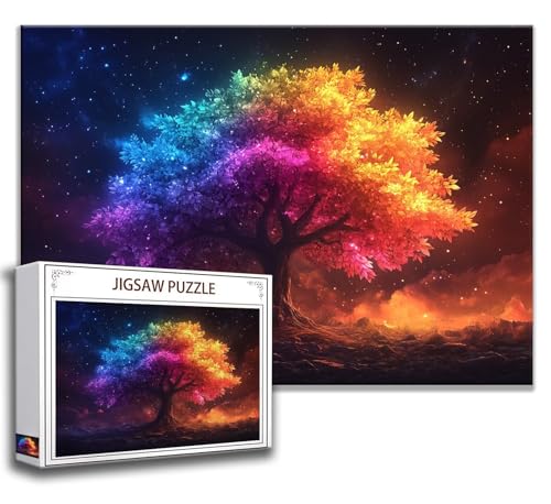 Baum Puzzle 120 Teile Kinder, Jigsaw Puzzle Landschaft Puzzle Erwachsene, Junge, Mädchen, Geschicklichkeitsspiel für Die Ganze Familie, Klassische Holzpuzzle für Wand Deko Wohnzimmer, Geschenke T-6 von Zhngzoyn