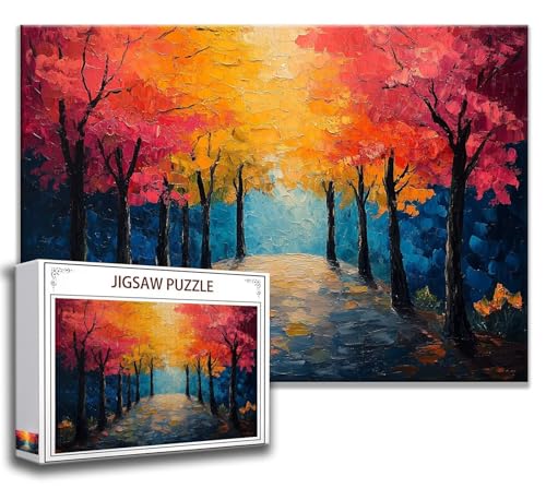 Baum Puzzle 300 Teile Kinder, Jigsaw Puzzle Landschaft Puzzle Erwachsene, Junge, Mädchen, Geschicklichkeitsspiel für Die Ganze Familie, Klassische Holzpuzzle für Wand Deko Wohnzimmer, Geschenke W-4 von Zhngzoyn