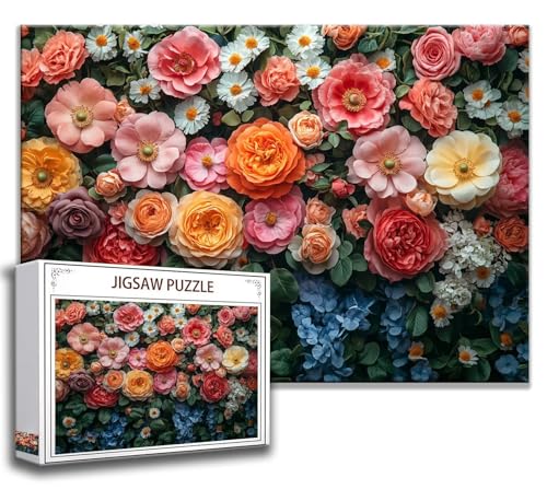 Blume Puzzle 120 Teile Kinder, Jigsaw Puzzle Blume Puzzle Erwachsene, Junge, Mädchen, Geschicklichkeitsspiel für Die Ganze Familie, Klassische Holzpuzzle für Wand Zimmer Deko Wohnzimmer, Geschenke T-4 von Zhngzoyn