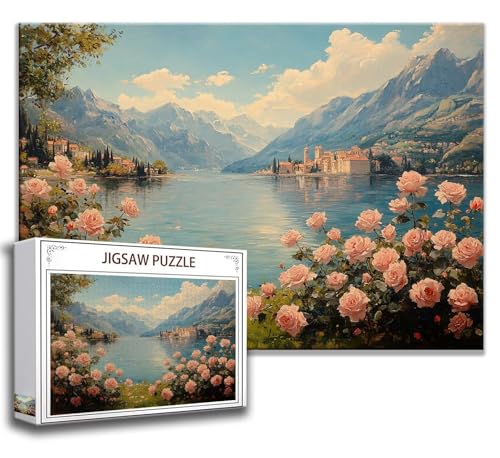 Blume Puzzle 120 Teile Kinder, Jigsaw Puzzle Ozean Puzzle Erwachsene, Junge, Mädchen, Geschicklichkeitsspiel für Die Ganze Familie, Klassische Holzpuzzle für Wand Zimmer Deko Wohnzimmer, Geschenke S-4 von Zhngzoyn