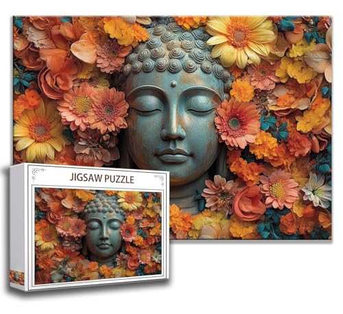 Blume Puzzle 120 Teile Kinder, Jigsaw Puzzle Zen Puzzle Erwachsene, Junge, Mädchen, Geschicklichkeitsspiel für Die Ganze Familie, Klassische Holzpuzzle für Wand Zimmer Deko Wohnzimmer, Geschenke D-6 von Zhngzoyn