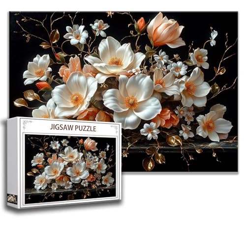 Blume Puzzle 200 Teile Kinder, Jigsaw Puzzle Blume Puzzle Erwachsene, Junge, Mädchen, Geschicklichkeitsspiel für Die Ganze Familie, Klassische Holzpuzzle für Wand Zimmer Deko Wohnzimmer, Geschenke W-9 von Zhngzoyn