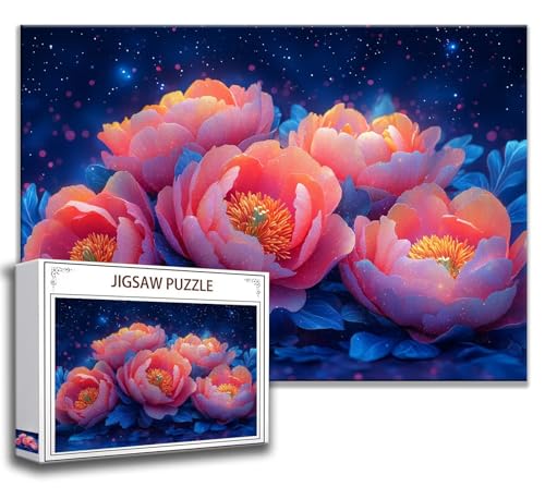 Blume Puzzle 300 Teile Kinder, Jigsaw Puzzle Blume Puzzle Erwachsene, Junge, Mädchen, Geschicklichkeitsspiel für Die Ganze Familie, Klassische Holzpuzzle für Wand Zimmer Deko Wohnzimmer, Geschenke F-1 von Zhngzoyn