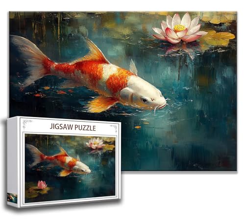 Fisch Puzzle 120 Teile Kinder, Jigsaw Puzzle Tier Puzzle Erwachsene, Junge, Mädchen, Geschicklichkeitsspiel für Die Ganze Familie, Klassische Holzpuzzle für Wand Zimmer Deko Wohnzimmer, Geschenke U-7 von Zhngzoyn