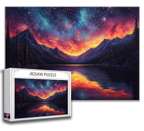 Gebirge Puzzle 120 Teile Kinder, Jigsaw Puzzle Landschaft Puzzle Erwachsene, Junge, Mädchen, Geschicklichkeitsspiel für Die Ganze Familie, Klassische Holzpuzzle für Wand Zimmer Deko Wohnzimmer I-6 von Zhngzoyn