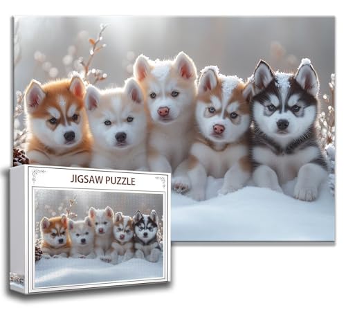 Hund Puzzle 300 Teile Kinder, Jigsaw Puzzle Heiser Puzzle Erwachsene, Junge, Mädchen, Geschicklichkeitsspiel für Die Ganze Familie, Klassische Holzpuzzle für Wand Zimmer Deko Wohnzimmer, Geschenke Y-3 von Zhngzoyn