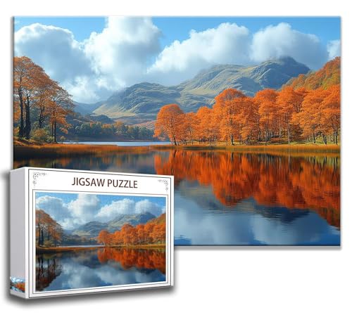 Landschaft Puzzle 120 Teile Kinder, Jigsaw Puzzle Baum Puzzle Erwachsene, Junge, Mädchen, Geschicklichkeitsspiel für Die Ganze Familie, Klassische Holzpuzzle für Wand Deko Wohnzimmer, Geschenke M-2 von Zhngzoyn