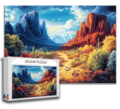 Landschaft Puzzle 120 Teile Kinder, Jigsaw Puzzle Gebirge Puzzle Erwachsene, Junge, Mädchen, Geschicklichkeitsspiel für Die Ganze Familie, Klassische Holzpuzzle für Wand Zimmer Deko Wohnzimmer F-7 von Zhngzoyn