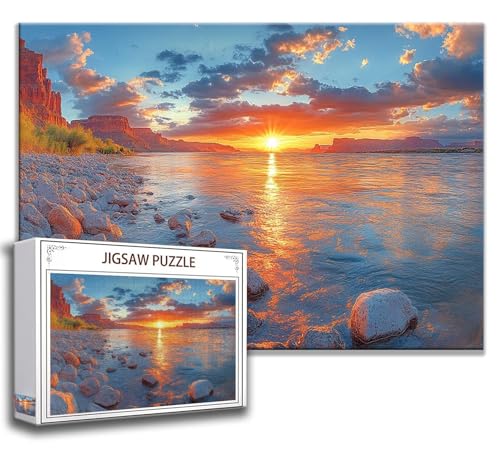 Landschaft Puzzle 120 Teile Kinder, Jigsaw Puzzle Meer Puzzle Erwachsene, Junge, Mädchen, Geschicklichkeitsspiel für Die Ganze Familie, Klassische Holzpuzzle für Wand Deko Wohnzimmer, Geschenke J-3 von Zhngzoyn