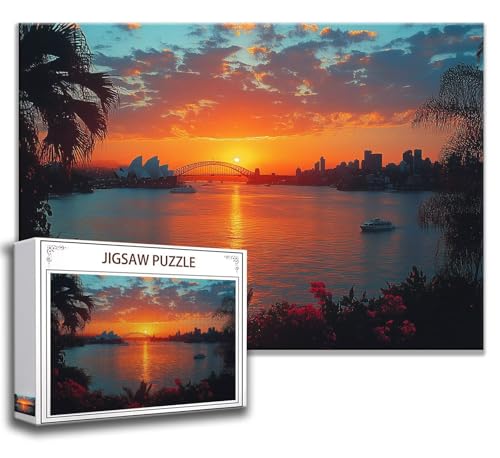 Landschaft Puzzle 120 Teile Kinder, Jigsaw Puzzle Sydney Theater Puzzle Erwachsene, Junge, Mädchen, Geschicklichkeitsspiel für Die Ganze Familie, Klassische Holzpuzzle für Wand Deko Wohnzimmer I-0 von Zhngzoyn