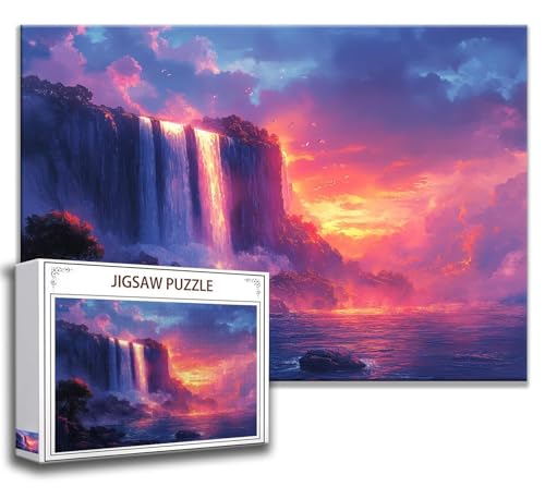 Landschaft Puzzle 200 Teile Kinder, Jigsaw Puzzle Fallen Puzzle Erwachsene, Junge, Mädchen, Geschicklichkeitsspiel für Die Ganze Familie, Klassische Holzpuzzle für Wand Zimmer Deko Wohnzimmer J-3 von Zhngzoyn