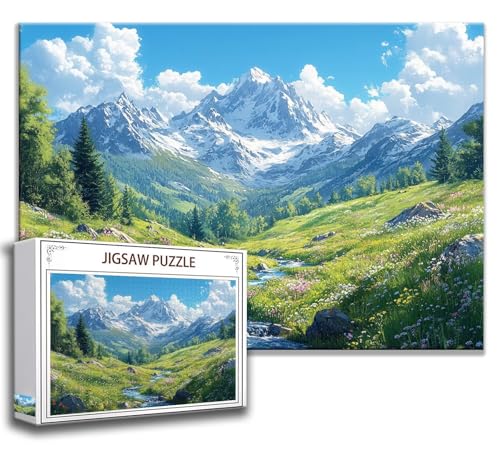 Landschaft Puzzle 200 Teile Kinder, Jigsaw Puzzle Gebirge Puzzle Erwachsene, Junge, Mädchen, Geschicklichkeitsspiel für Die Ganze Familie, Klassische Holzpuzzle für Wand Zimmer Deko Wohnzimmer F-4 von Zhngzoyn