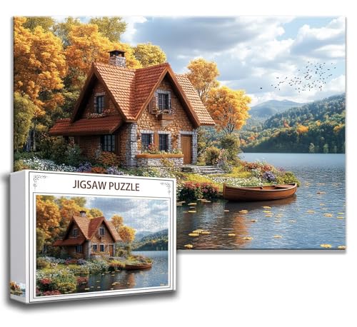 Landschaft Puzzle 200 Teile Kinder, Jigsaw Puzzle Kabine Puzzle Erwachsene, Junge, Mädchen, Geschicklichkeitsspiel für Die Ganze Familie, Klassische Holzpuzzle für Wand Zimmer Deko Wohnzimmer S-7 von Zhngzoyn