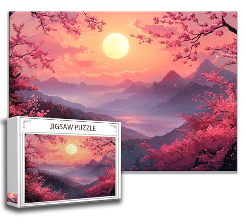 Landschaft Puzzle 200 Teile Kinder, Jigsaw Puzzle Sonnenuntergang Puzzle Erwachsene, Junge, Mädchen, Geschicklichkeitsspiel für Die Ganze Familie, Klassische Holzpuzzle für Wand Deko Wohnzimmer O-9 von Zhngzoyn