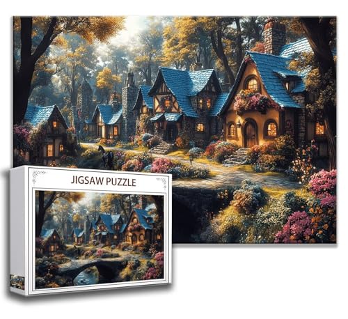 Landschaft Puzzle 300 Teile Kinder, Jigsaw Puzzle Architektur Puzzle Erwachsene, Junge, Mädchen, Geschicklichkeitsspiel für Die Ganze Familie, Klassische Holzpuzzle für Wand Zimmer Deko Wohnzimmer B-9 von Zhngzoyn