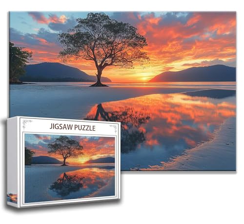 Landschaft Puzzle 300 Teile Kinder, Jigsaw Puzzle Baum Puzzle Erwachsene, Junge, Mädchen, Geschicklichkeitsspiel für Die Ganze Familie, Klassische Holzpuzzle für Wand Deko Wohnzimmer, Geschenke A-8 von Zhngzoyn