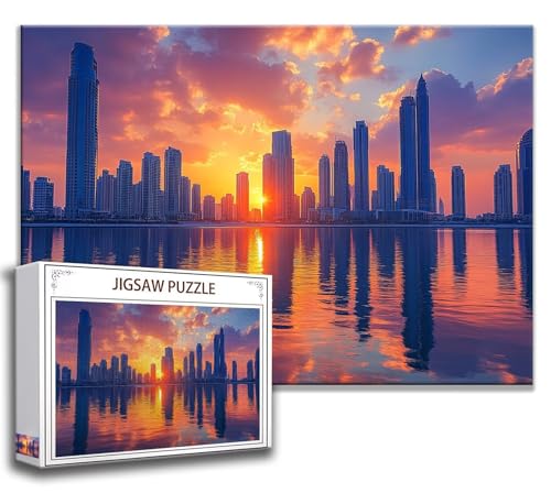 New York Puzzle 200 Teile Kinder, Jigsaw Puzzle Landschaft Puzzle Erwachsene, Junge, Mädchen, Geschicklichkeitsspiel für Die Ganze Familie, Klassische Holzpuzzle für Wand Zimmer Deko Wohnzimmer R-4 von Zhngzoyn