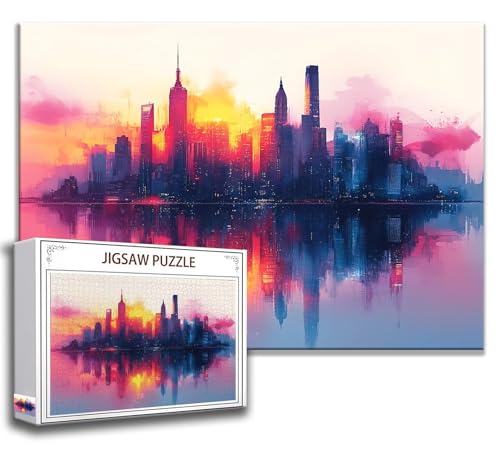 Puzzle 1000 Teile Architektur Puzzle Erwachsene Anspruchsvoll, Holzpuzzle Jigsaw Puzzle London Puzzle Groß XXL 75 x 50 cm Impossible Puzzle für Männer, Klassische Puzzles für Erwachsene Frauen Q-5 von Zhngzoyn