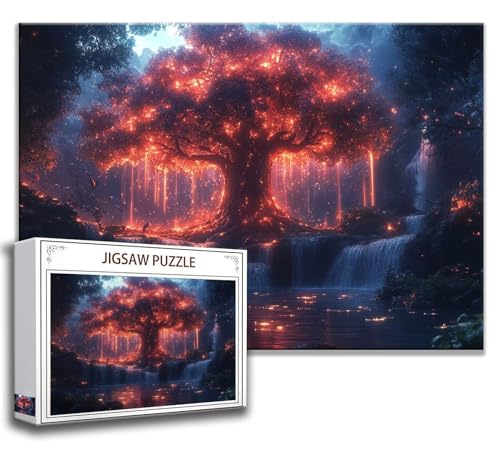 Puzzle 1000 Teile Baum Puzzle Erwachsene Anspruchsvoll, Holzpuzzle Jigsaw Puzzle Fallen Puzzle Groß 75x50 cm Impossible Puzzle für Männer, Klassische Puzzles für Erwachsene Frauen, ältere Menschen Q-2 von Zhngzoyn