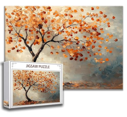 Puzzle 1000 Teile Baum Puzzle Erwachsene Anspruchsvoll, Holzpuzzle Jigsaw Puzzle Herbst Puzzle Groß 75x50 cm Impossible Puzzle für Männer, Klassische Puzzles für Erwachsene Frauen, ältere Menschen X-3 von Zhngzoyn