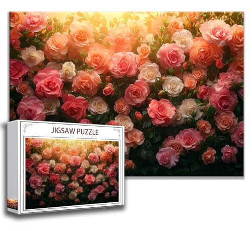 Puzzle 1000 Teile Blume Puzzle Erwachsene Anspruchsvoll, Holzpuzzle Jigsaw Puzzle Blume Puzzle Groß 75x50 cm Impossible Puzzle für Männer, Klassische Puzzles für Erwachsene Frauen, ältere Menschen O-2 von Zhngzoyn