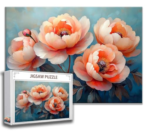 Puzzle 1000 Teile Blume Puzzle Erwachsene Anspruchsvoll, Holzpuzzle Jigsaw Puzzle Blume Puzzle Groß 75x50 cm Impossible Puzzle für Männer, Klassische Puzzles für Erwachsene Frauen, ältere Menschen T-2 von Zhngzoyn