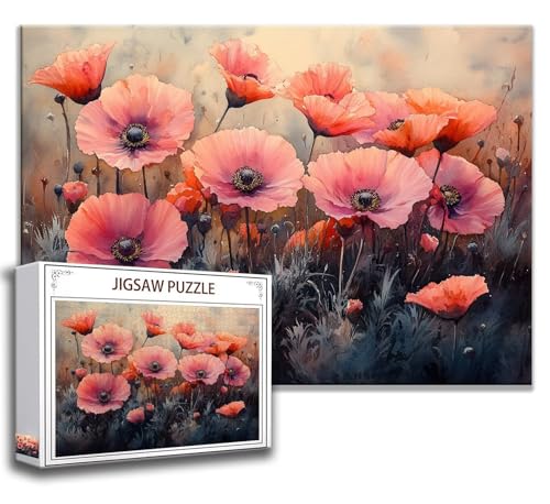 Puzzle 1000 Teile Blume Puzzle Erwachsene Anspruchsvoll, Holzpuzzle Jigsaw Puzzle Landschaft Puzzle Groß XXL 75 x 50 cm Impossible Puzzle für Männer, Klassische Puzzles für Erwachsene Frauen Y-9 von Zhngzoyn