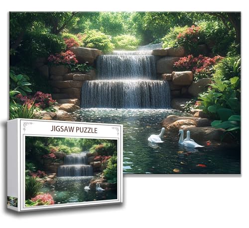 Puzzle 1000 Teile Fallen Puzzle Erwachsene Anspruchsvoll, Holzpuzzle Jigsaw Puzzle Frühling Puzzle Groß 75 x 50 cm Impossible Puzzle für Männer, Puzzles für Erwachsene Frauen, ältere Menschen N-6 von Zhngzoyn