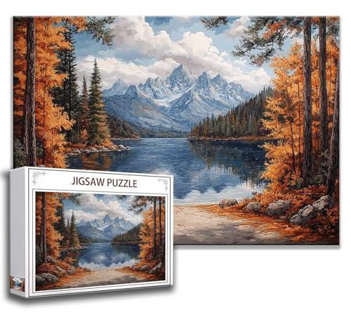 Puzzle 1000 Teile Gebirge Puzzle Erwachsene Anspruchsvoll, Holzpuzzle Jigsaw Puzzle Landschaft Puzzle Groß XXL 75 x 50 cm Impossible Puzzle für Männer, Klassische Puzzles für Erwachsene Frauen W-4 von Zhngzoyn