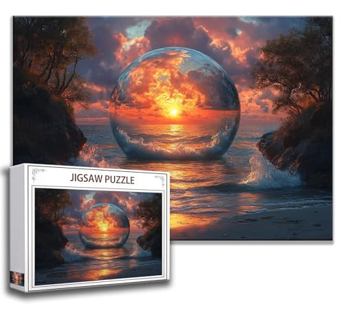 Puzzle 1000 Teile Kristall Puzzle Erwachsene Anspruchsvoll, Holzpuzzle Jigsaw Puzzle Landschaft Puzzle Groß XXL 75 x 50 cm Impossible Puzzle für Männer, Klassische Puzzles für Erwachsene Frauen V-6 von Zhngzoyn