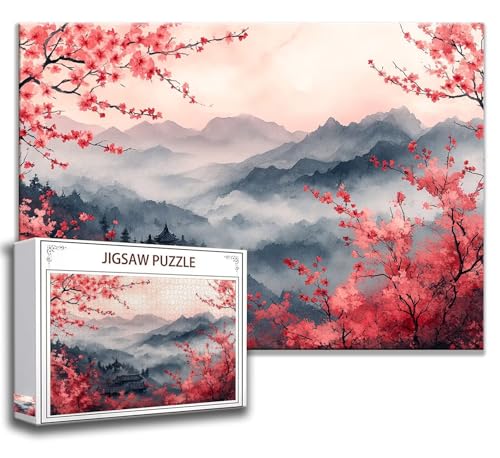 Puzzle 1000 Teile Landschaft Puzzle Erwachsene Anspruchsvoll, Holzpuzzle Jigsaw Puzzle Gebirge Puzzle Groß XXL 75 x 50 cm Impossible Puzzle für Männer, Klassische Puzzles für Erwachsene Frauen R-5 von Zhngzoyn