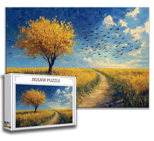 Puzzle 1000 Teile Landschaft Puzzle Erwachsene Anspruchsvoll, Holzpuzzle Jigsaw Puzzle Herbst Puzzle Groß XXL 75 x 50 cm Impossible Puzzle für Männer, Klassische Puzzles für Erwachsene Frauen D-8 von Zhngzoyn