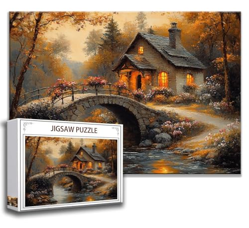 Puzzle 1000 Teile Landschaft Puzzle Erwachsene Anspruchsvoll, Holzpuzzle Jigsaw Puzzle Herbst Puzzle Groß XXL 75 x 50 cm Impossible Puzzle für Männer, Klassische Puzzles für Erwachsene Frauen L-7 von Zhngzoyn