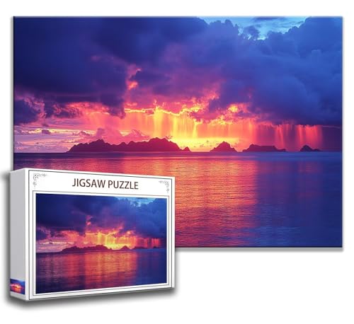 Puzzle 1000 Teile Landschaft Puzzle Erwachsene Anspruchsvoll, Holzpuzzle Jigsaw Puzzle Ozean Puzzle Groß XXL 75 x 50 cm Impossible Puzzle für Männer, Klassische Puzzles für Erwachsene Frauen V-3 von Zhngzoyn