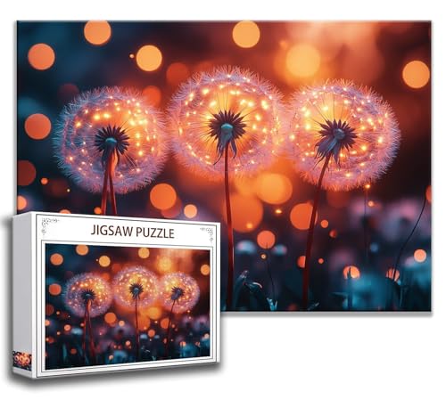 Puzzle 1000 Teile Löwenzahn Puzzle Erwachsene Anspruchsvoll, Holzpuzzle Jigsaw Puzzle Landschaft Puzzle Groß XXL 75 x 50 cm Impossible Puzzle für Männer, Klassische Puzzles für Erwachsene Frauen I-2 von Zhngzoyn