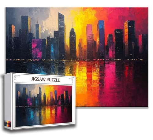 Puzzle 1000 Teile London Puzzle Erwachsene Anspruchsvoll, Holzpuzzle Jigsaw Puzzle Stadt Puzzle XXL 75x50 cm Impossible Puzzle für Männer, Klassische Puzzles für Erwachsene Frauen, ältere Menschen O-5 von Zhngzoyn