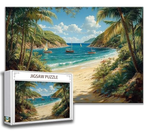 Puzzle 1000 Teile Natur Puzzle Erwachsene Anspruchsvoll, Holzpuzzle Jigsaw Puzzle Ozean Puzzle Groß 75x50 cm Impossible Puzzle für Männer, Klassische Puzzles für Erwachsene Frauen, ältere Menschen L-5 von Zhngzoyn